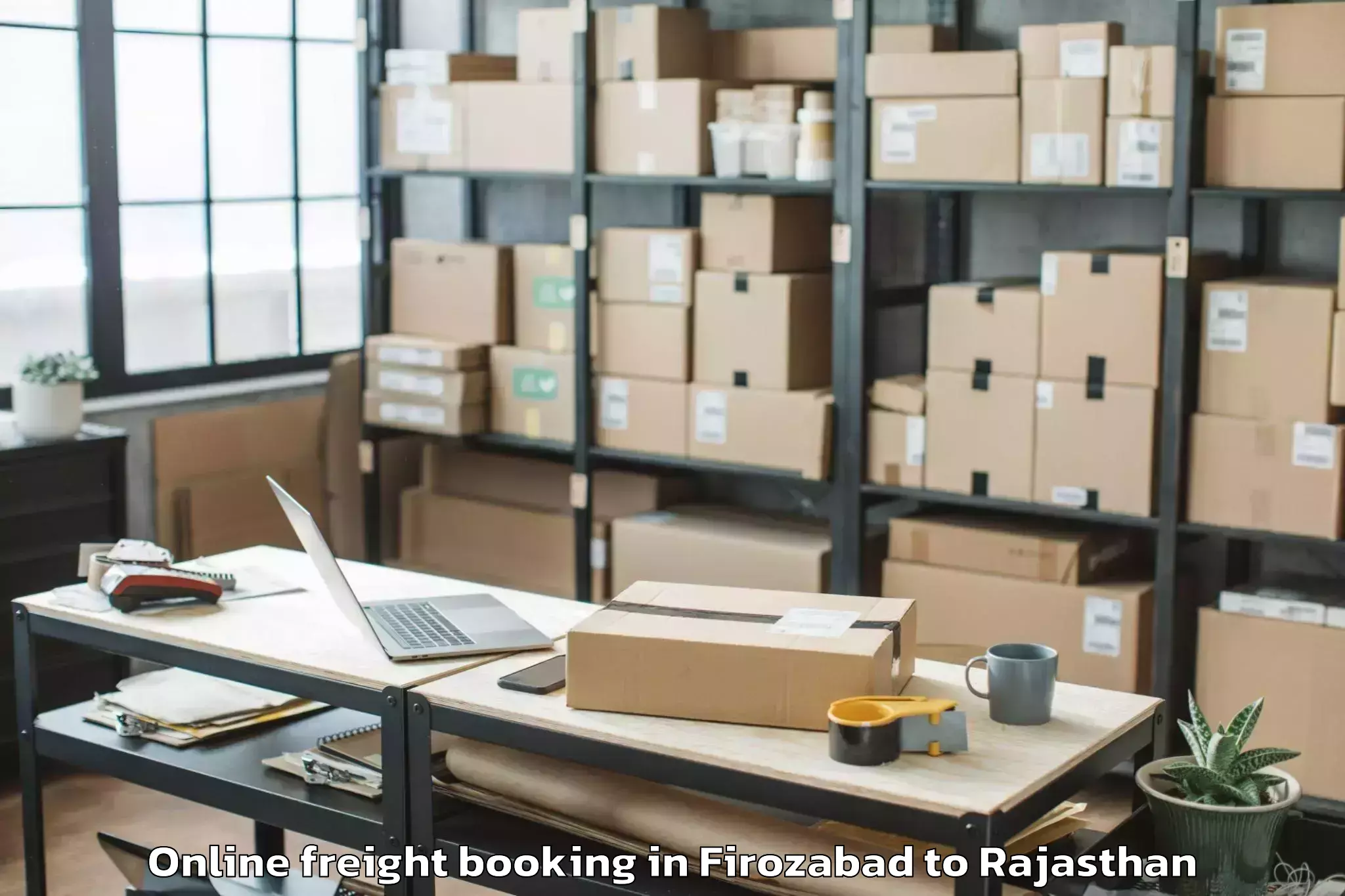 Trusted Firozabad to Malpura Online Freight Booking